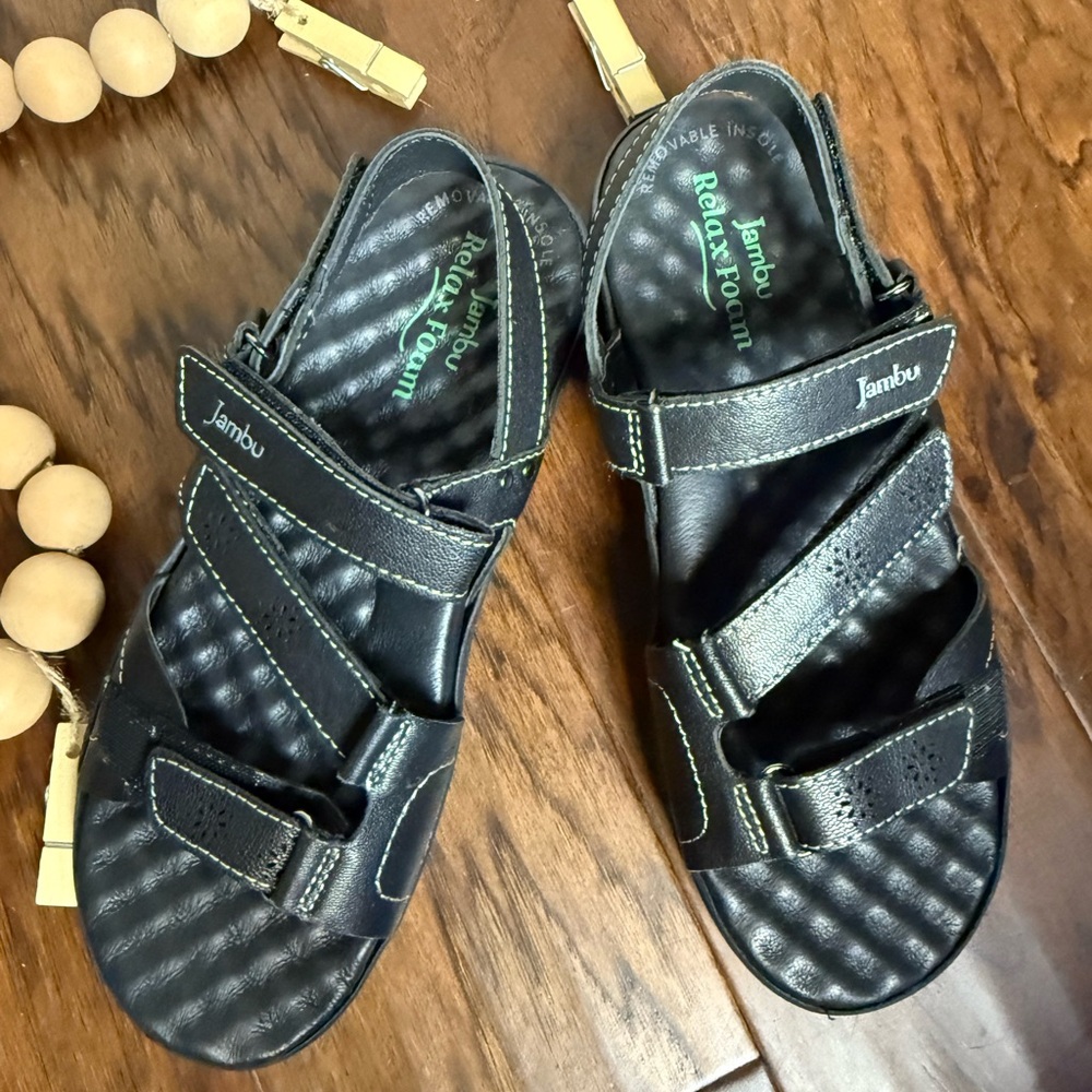Jambu Black Ladies Sandals 6